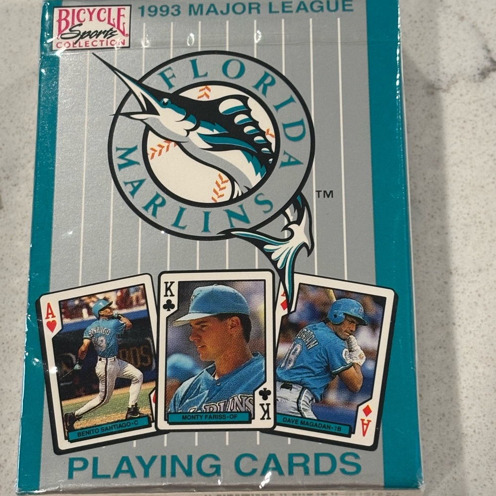 Florida Marlins Playing Cards - Teal and Gray